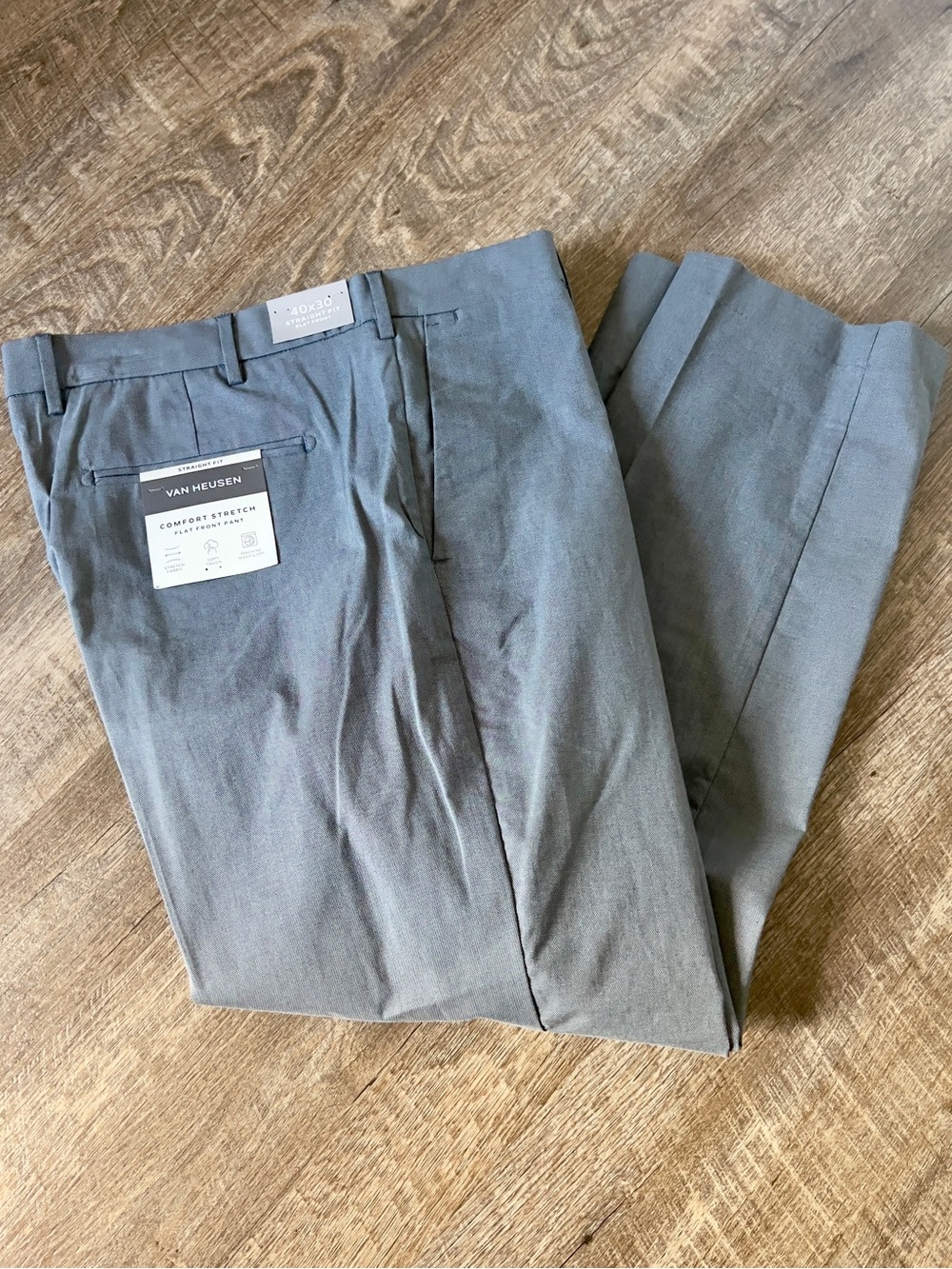 Van Heusen‎ Essential Melange Flat Front Dobby Pant-Size 40x30